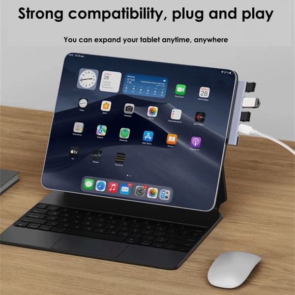 4 I 1 USB-C HUB Universal USB 3.0 Dokkingsstasjon