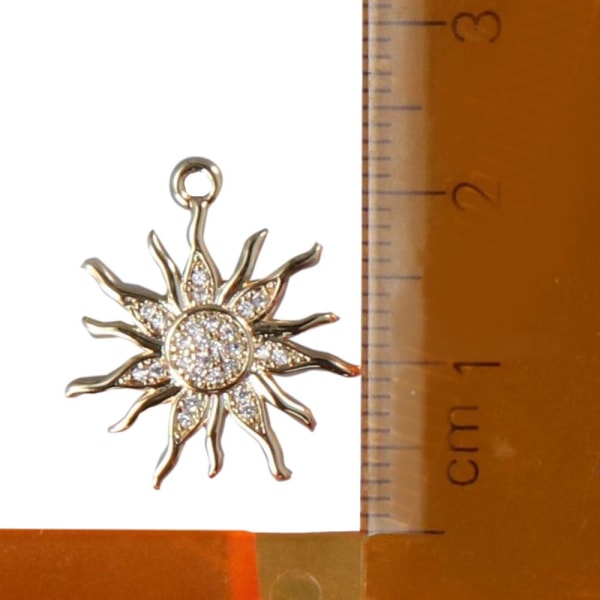 Sun Charm Messinki Sun Charm Cubic Zirkonia Charms