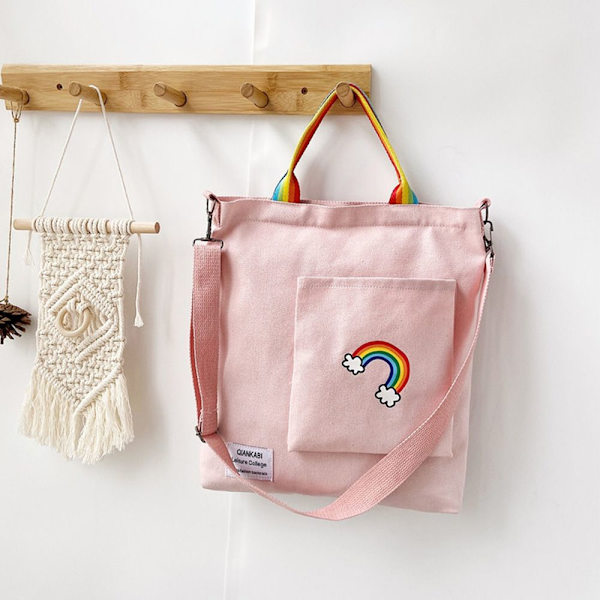 Axelväska Canvas Handväska Crossbody-väska GUL yellow
