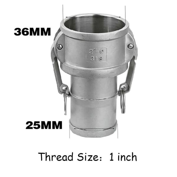 2 ST Camlock Typ C Kam och spårslangkoppling 1" Camlock 2PCS