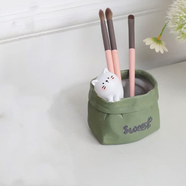 Pen Organizer Blyantholder Skrivebordsdekorasjoner