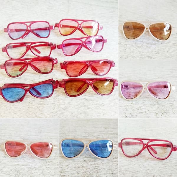 Cute Heart Frame Plush Doll Eyeglasses 2 2 2