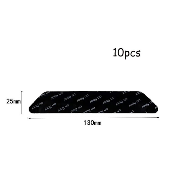 Sklisikkert klistremerke teppefeste SVART TRAPES TRAPES black trapezoid-trapezoid
