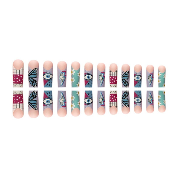 Long Water Pipe Fake Nails tekokynnet 2 2 2