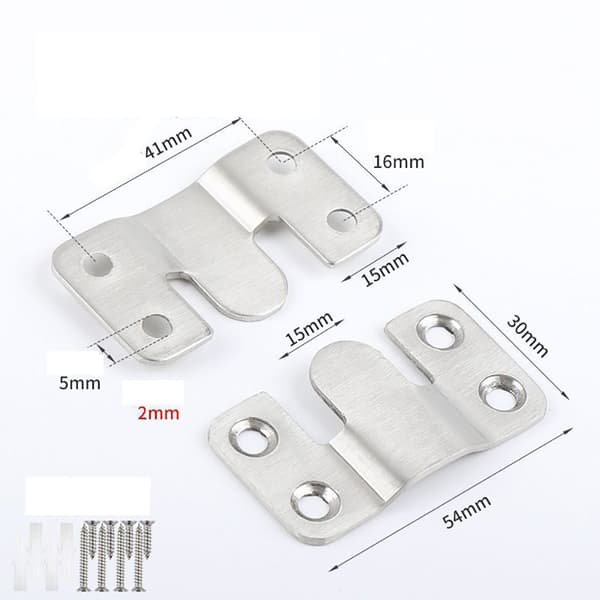 Interlock hængende spænde Flush Mount Bracket SILVER L Silver L