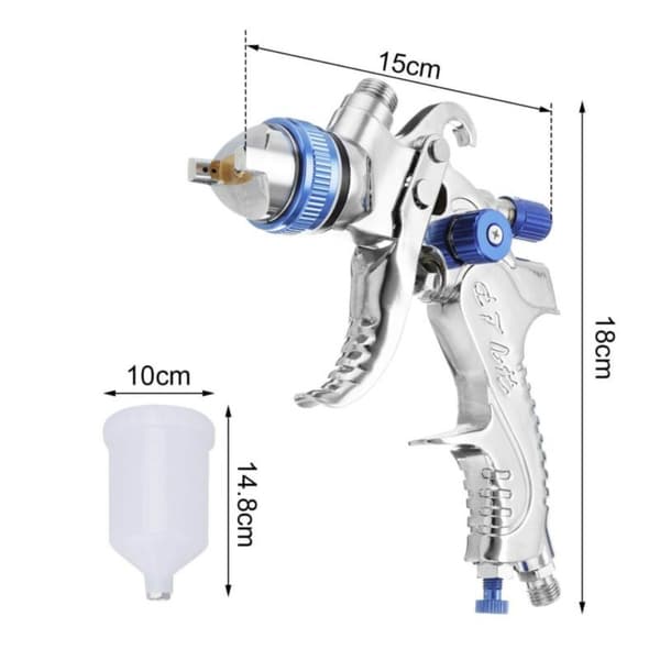 Sprayfärgpistol Färgsprutsats BLÅ Blue