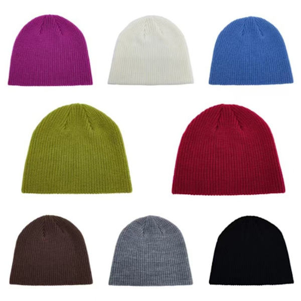 Beanie Hat Strikket Hue SORT Black