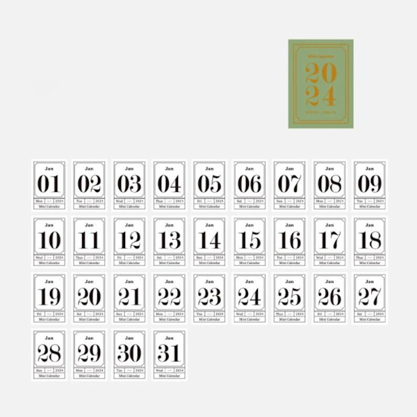 Rivbara kalendrar Desktop Paper Calendar GRÖN green