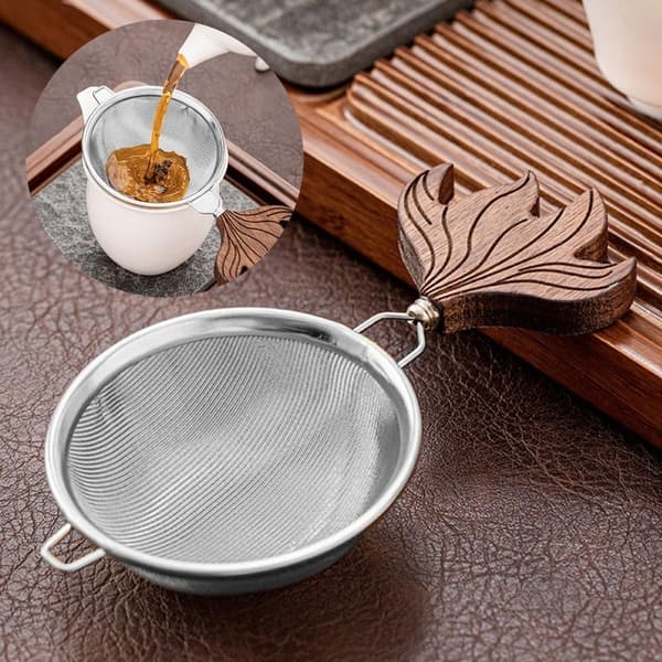 Goldfish Tea Drain Tea Strainer Fine Mesh Tea Strainer SILVER S Silver S