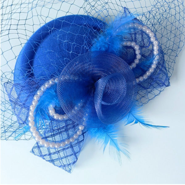 Kiehtova hiusklipsi morsiuspäähineet SININEN blue