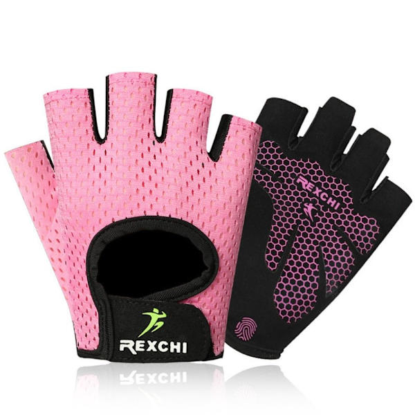 Halvfingerhandsker Yogahandsker PINK L pink L
