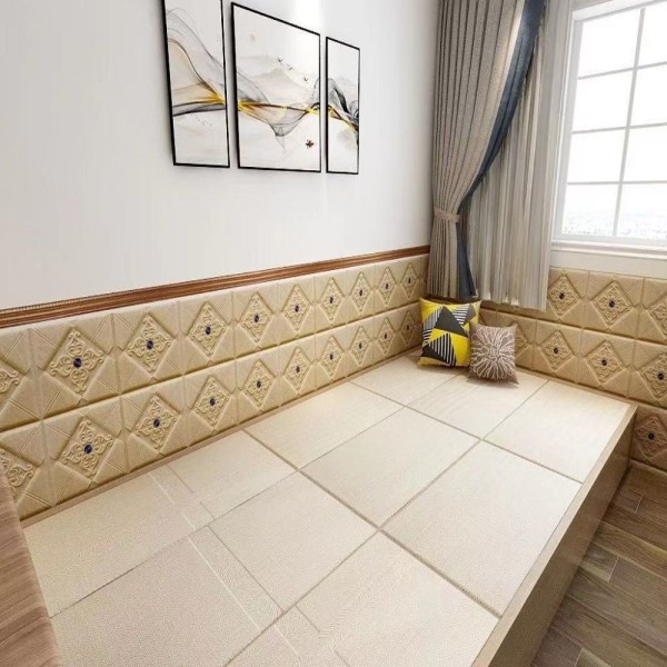 2 STK Selvklæbende vægklistermærke 3D tapet HVID DESIGN A White Design A-Design A
