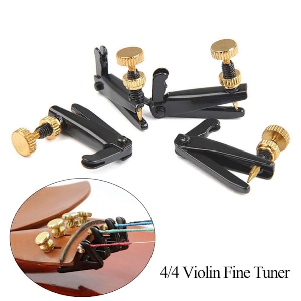 Violin String Fine Tune Adjuster Tuner 3/4-4/4 SVART Black