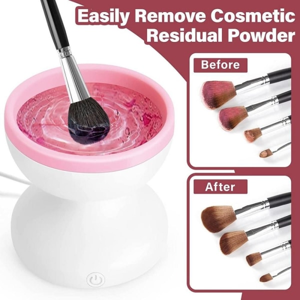 Makeup Brush Cleaner Machine Kosmetisk Brush Cleaner Tool PINK Pink