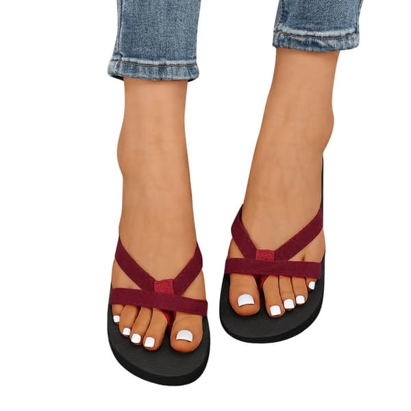 Modetøfler Flade flip-flops SORT-39 SORT-39 Black-39