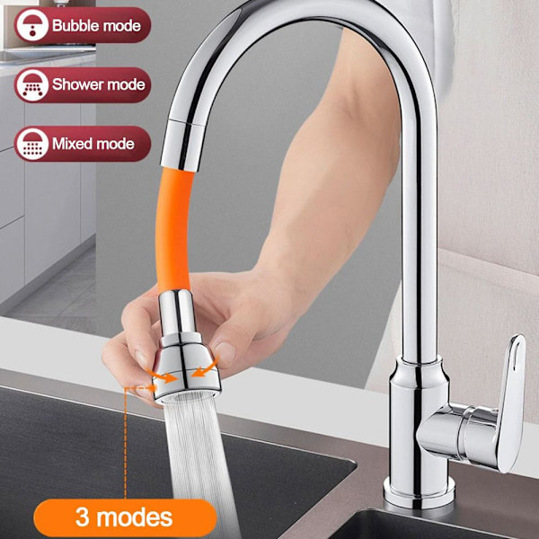Kran Forlengelse Forlenger Juster Bøye Kran ORANSJE 20CM orange 20cm
