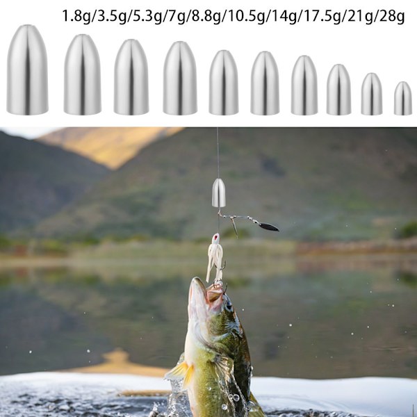 Fiske Tungsten fall Sinker 5.3G 5.3G 5.3g