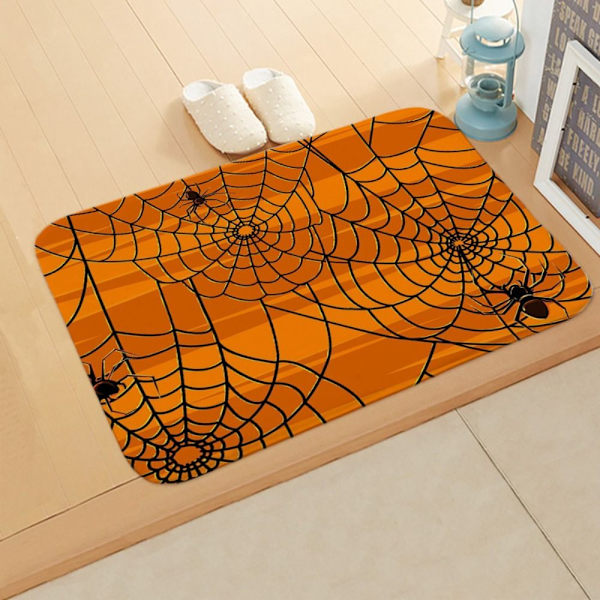 Happy Halloween Dørmåtte Spider Web Rug 4 4 4