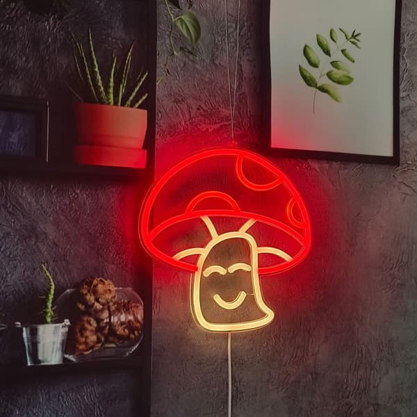 Mushroom Neon Light Svamp Neonskylt D D D