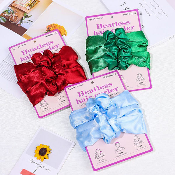 Heatless Curl Ribbon Pannband Lazy Curler GULD Gold