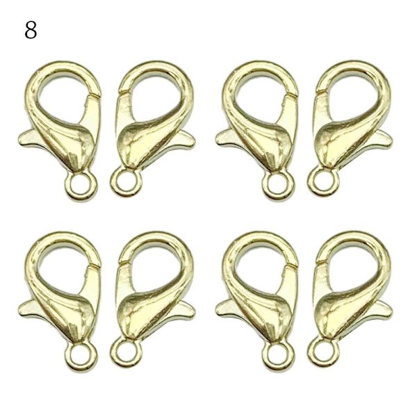100stk Hummerspenner Armbånd Koblinger Kroker SORT SORT Black