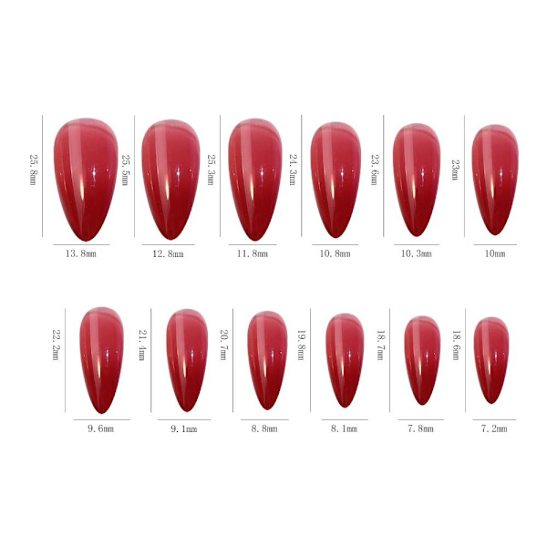 576stk Fake Nails Long SET01 SET01