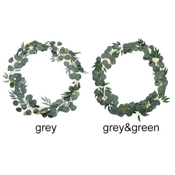 Kunstig Eucalyptus Garland Livlignende Willow Leaves grey