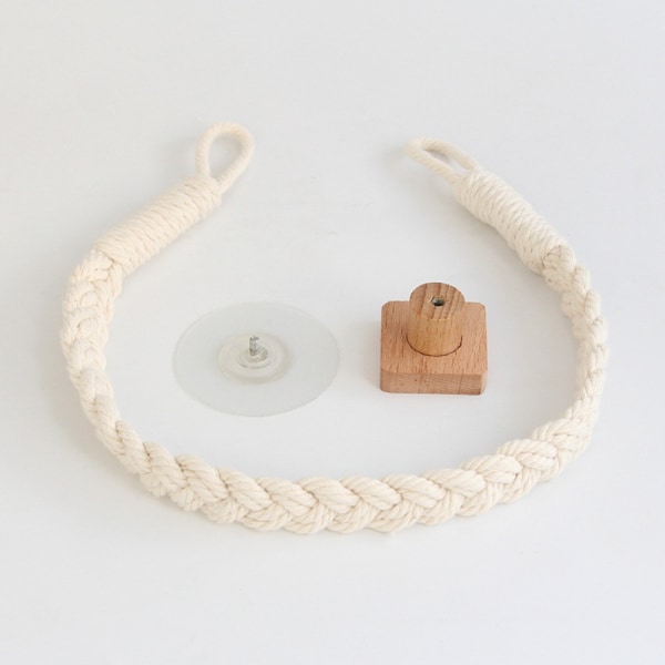 Toalettpappershållare i hamprep HEMP ROUND HOOK HEMP ROUND HOOK Hemp Round Hook