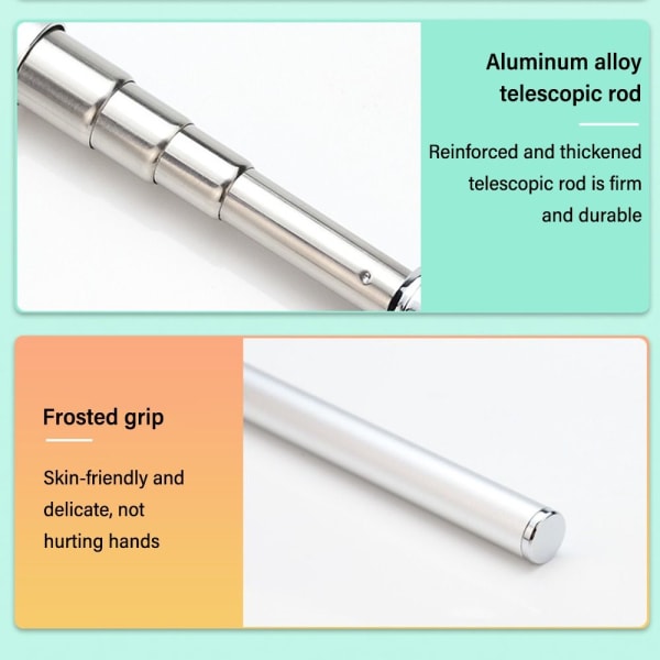 Teaching Stick Whiteboard Pointer Pen SILVER Silver