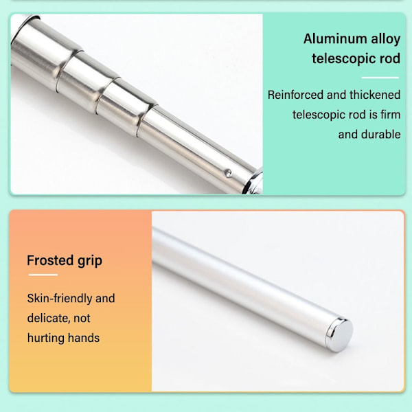 Teaching Stick Whiteboard Pointer Pen SØLV Silver