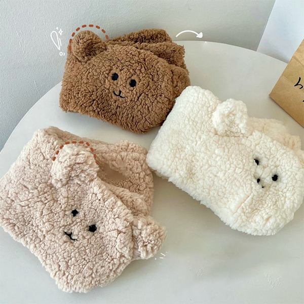 Tecknad plyschhalsduk Cross Collar Scarves WHITE BEAR BEAR white bear-bear