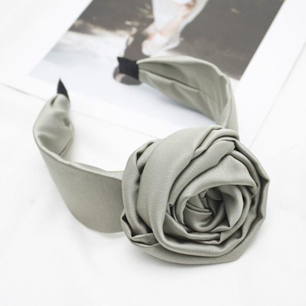 Blomster pandebånd Bred hårbøjle GRÅ grey