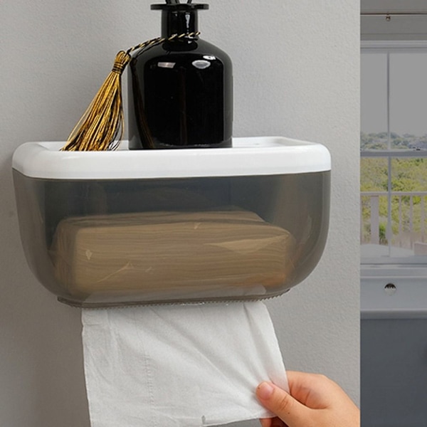 Toalettpapirholder Tissue Box SORT Black