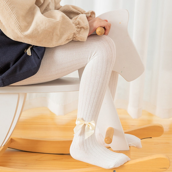 Baby flickor Strumpbyxor Bowknot Tights NUDE L nude L