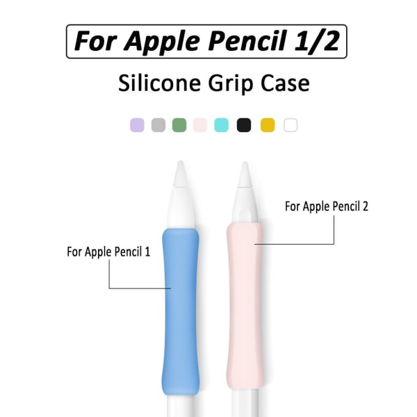 Grip Case Sleeve Wrap TIL ÆBLE BLYANT 2 grey For Apple Pencil 2
