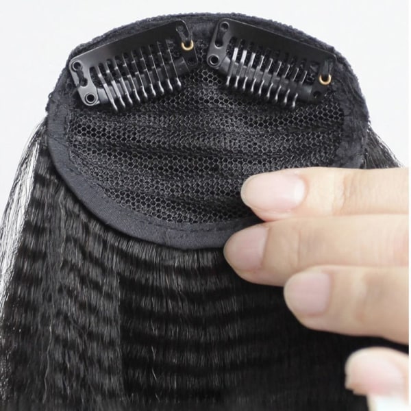 Perm Hair Pad hiustenpidennysklipsi TUMMANRUSKEA 20cm 20cm dark brown 20cm-20cm