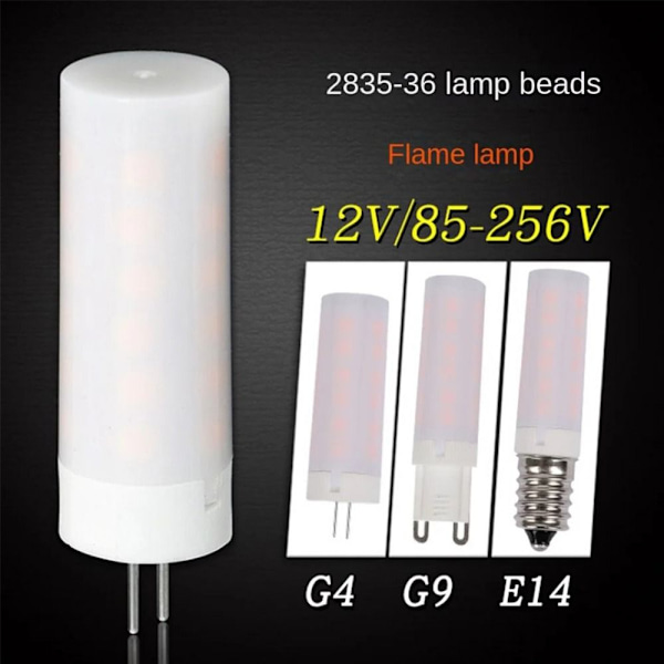 Led Flame Lamp Crystal Light Bulb Dimbar glödlampa
