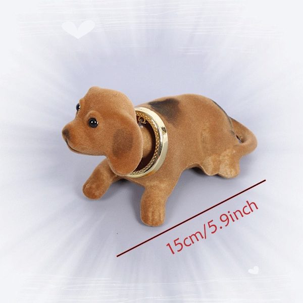 Bilpynt Hovedrystende Hundedukke BRUN brown