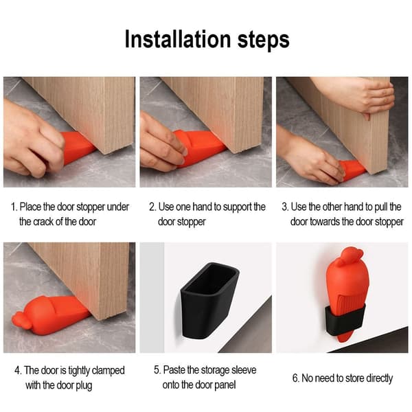 Dørstopper Gulvholder HVIT white