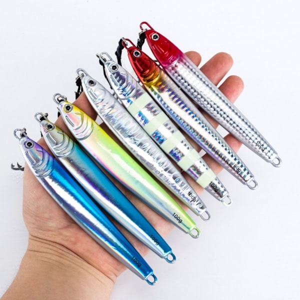 Fiskeagn Bionic Jig Lure 80GSTYLE 7 LYSENDE STIL 7 80gStyle 7 Luminous