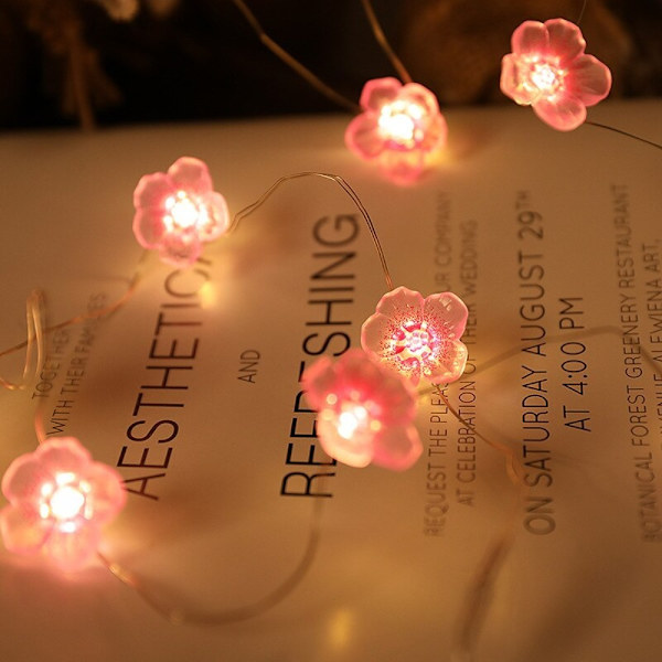 Cherry Blossom Light String Innergårdslampa String BLÅ blue