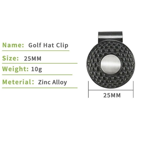 Golf Hat Clip Marker Hat Clip SØLV Silver