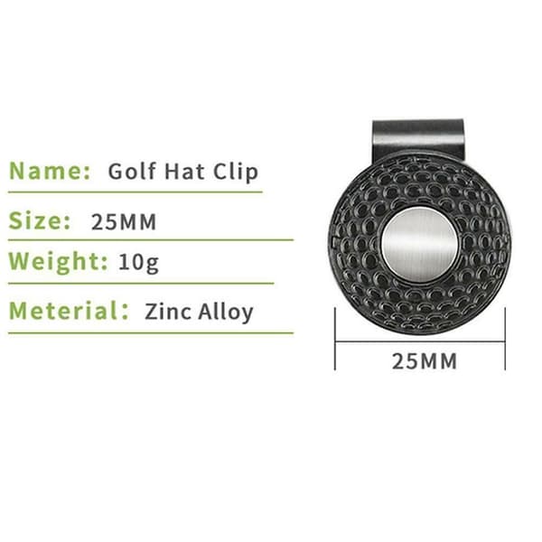 Golf Hatt Klemme Markør Hatt Klemme SØLV Silver