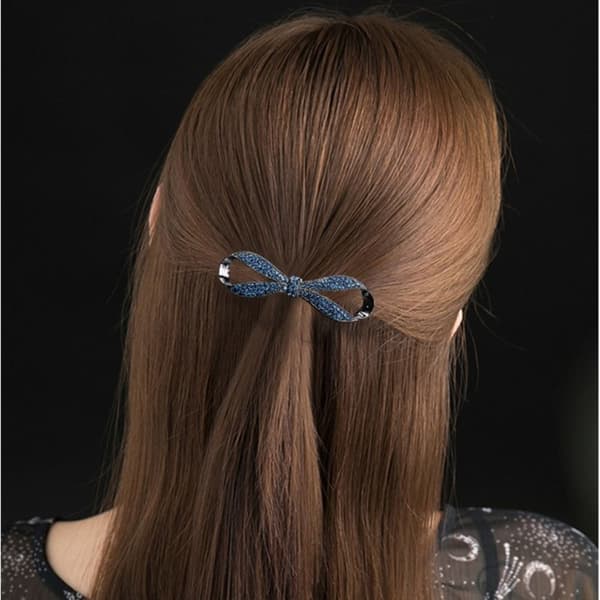 2 stk. Rhinestone Hårklemme Hårnåle GRÅ grey
