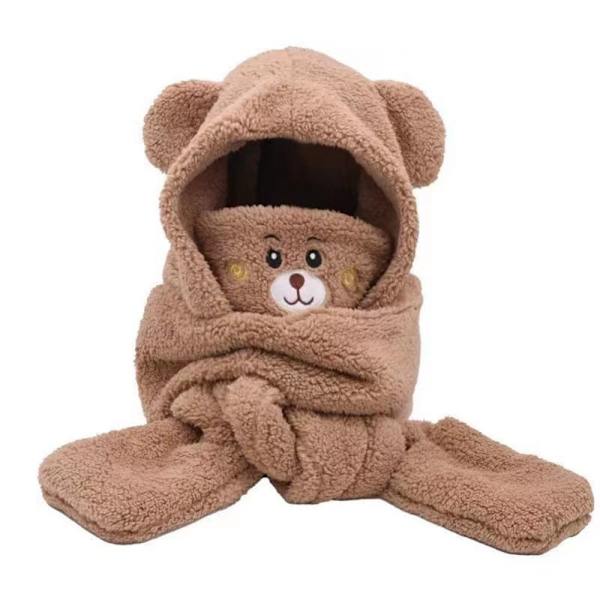 Halsdukshandskar Set Bear Ear Hat FÄRG 2 FÄRG 2 Color 2