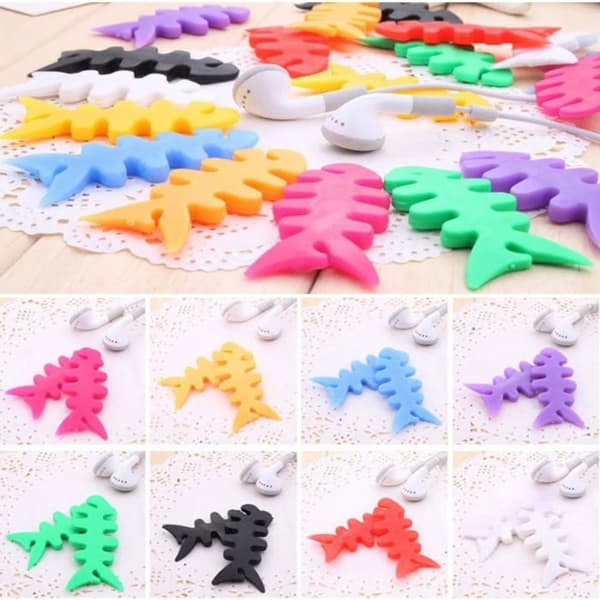 100/200 stk Fishbone Cable Organizer Headset Cord Manager S200Pcs