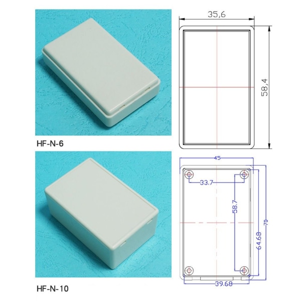 Elektronisk projektboks Vandtæt dæksel Projekt 100X60X25MM 100x60x25mm