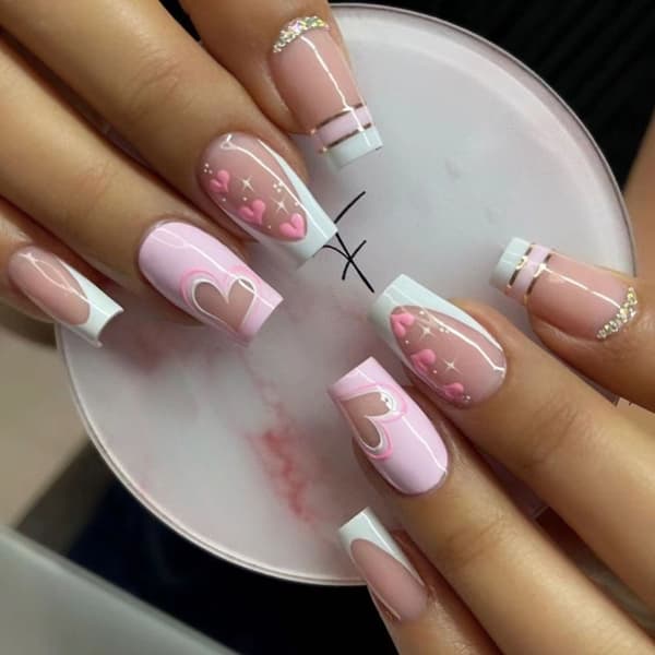 24st False Nails Long Square W462 W462 W462