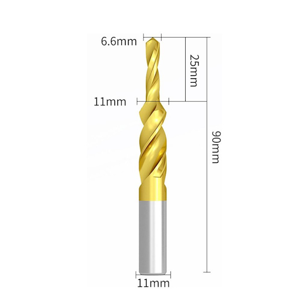 Afgratning Bor Spiralbor M6-90 GRADER M6-90 GRADER M6-90 Degree
