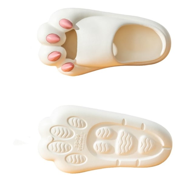 Cat Paw Slippers Sommersko HVID 38-39 white 38-39